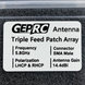 Планарна FPV-антена GEPRC Triple Feed Patch Array, 5,8 ГГц, 14,4 дБі, 30&deg;, 2 &times; SMA, RHCP/LHCP, для FPV-дронів