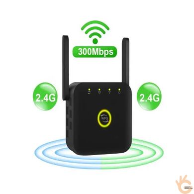 Усилитель WiFi 2,4 ГГц 300 Mbps репитер ретранслятор сигнала с LAN портом и внешними антеннами PIX-LINK PL560