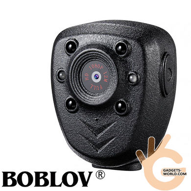 Боди камера - нагрудный видеорегистратор для полиции Boblov PC-40 + SD 16Гб, 1080P, 4 часа автономной съёмки