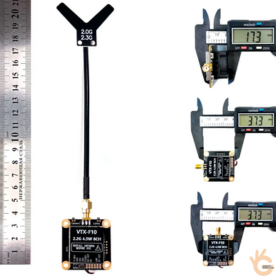 Kimpok KP-T2245 FPV передатчик-модуль 2.2GHz 4.5W (3 уровня) 8Ch (2000-2280MHz) для дронов, AV вход, 7-36V