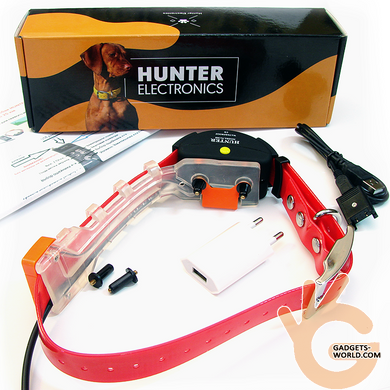 Радіо нашийник з GPS для мисливських собак - трекер до 25 км HUNTER-25DTR PRO, з впливом струмом і звуком