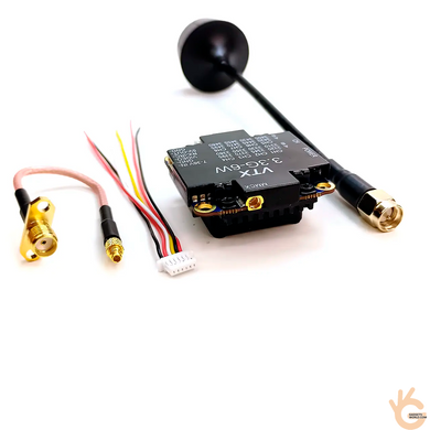Kimpok KP-T3360 FPV передавач-модуль 3.3 GHz 6 W (5 рівнів) 16 Ch (3310&ndash;3495 MHz) для дронів, AV-вхід, 7&ndash;36V