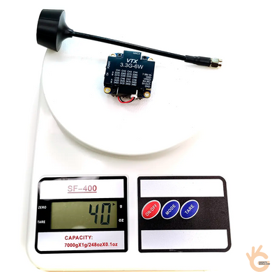 Kimpok KP-T3360 FPV передавач-модуль 3.3 GHz 6 W (5 рівнів) 16 Ch (3310&ndash;3495 MHz) для дронів, AV-вхід, 7&ndash;36V