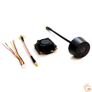Kimpok KP-T3360 FPV передавач-модуль 3.3 GHz 6 W (5 рівнів) 16 Ch (3310&ndash;3495 MHz) для дронів, AV-вхід, 7&ndash;36V