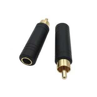 Аудіо перехідник Jack 6.3 мм 3 pin - RCA для мікрофона, навушників позолочений високої якості Protech J63
