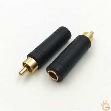 Аудио переходник Jack 6.3 мм 3 pin - RCA для микрофона, наушников позолоченный высокого качества Protech J63