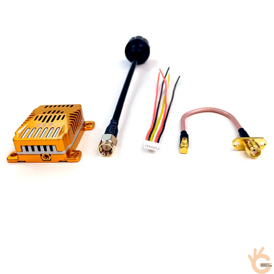 Kimpok KP-T4525 FPV передатчик 4.5 GHz 2.5 W (2 уровня) 16 Ch (4500&ndash;4685 MHz) для дронов, AV вход, 7&ndash;36 V