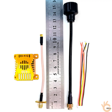 Kimpok KP-T4525 FPV передатчик 4.5 GHz 2.5 W (2 уровня) 16 Ch (4500&ndash;4685 MHz) для дронов, AV вход, 7&ndash;36 V