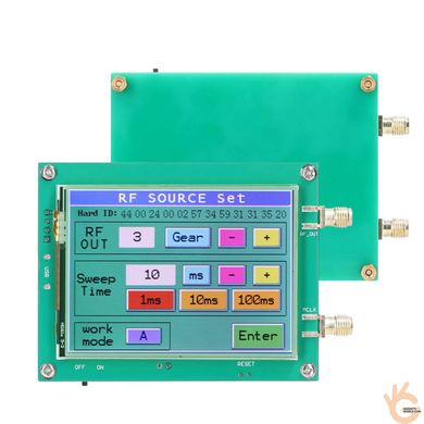Генератор ВЧ сигналів JUNTEK JDS6G цифровий DDS 23,5 - 6000 МГц, сенсорний LCD, PLL чіп MAX2870, модуль PCB