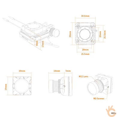 Система цифрового видео для дронов OpenIPC RunCam WiFiLink2 HDPRO, камера 1080P 160&deg; + модем для смартфона