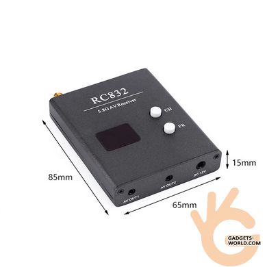 Комплект FPV для квадрокоптера 5.8ГГц 600мВт 48Ch передача видео и аудио до 5км BOSCAM RC832+TS832